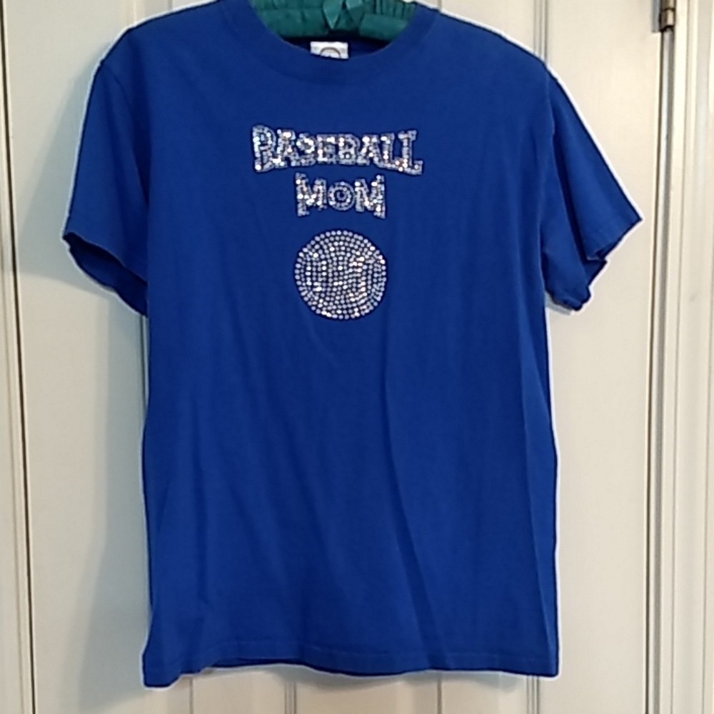 Baseball MOM t-shirt with bling 💙